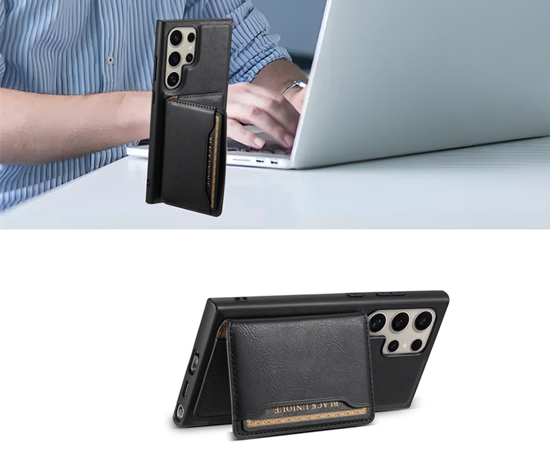 Samsung Magsafe Series | Magnetic Card Holder Leather Case - onlinemegasale.com