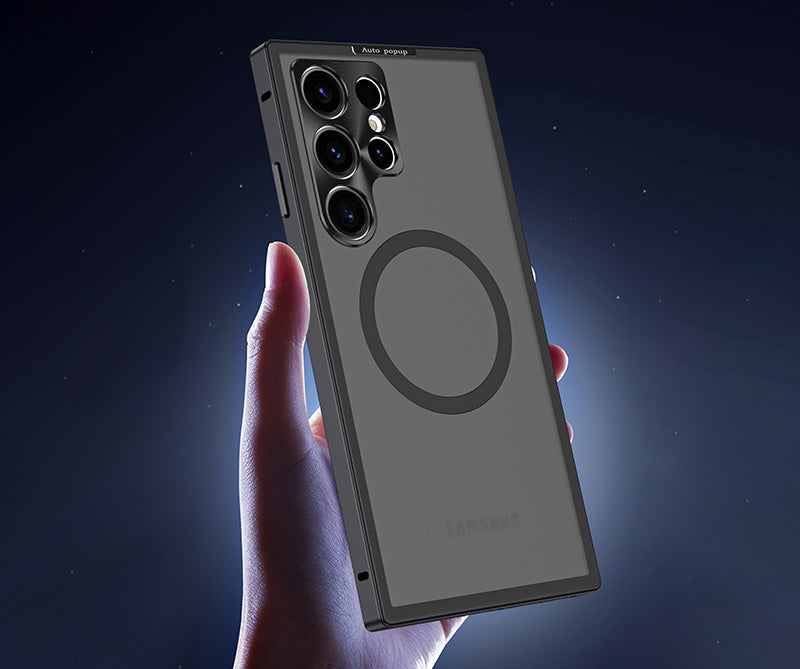 Samsung Magsafe Series | Metal Frame Frosted Glass Phone Case - onlinemegasale.com Samsung Magsafe Series | Metal Frame Frosted Glass Phone Case - onlinemegasale.com