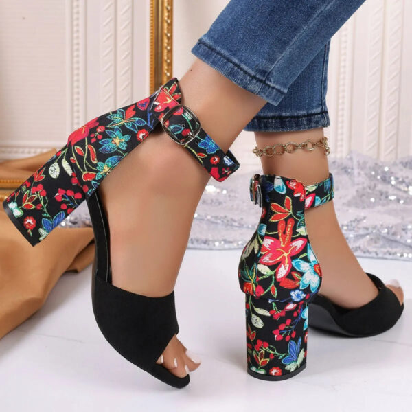 Open Toe Block Heels Sandals