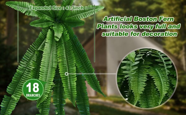 💥This Week's Special Price $18.98🌱UV Resistant Lifelike Artificial Boston Fern - onlinemegasale.com