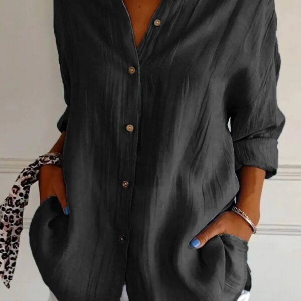 Eyén™ - Pleated Button-Up Shirt