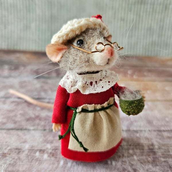 🎅🎄Cute Needle Felt Mouse For Decoration - onlinemegasale.com
