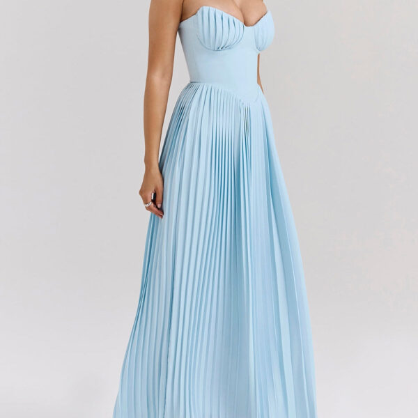 Queta - Pleated Dress for Parties