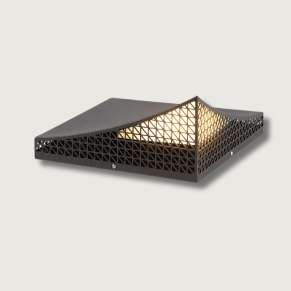 Stylish SolarEdge Solar Energy Pyramid Wall Lamp for a Bright Outdoor Space