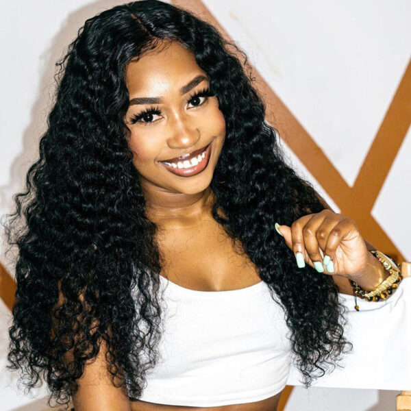 10A Cranberry 13x4/4X4 Lace Front Wigs Malaysian Deep Wave Human Hair Wigs 180% Density Pre-plucked