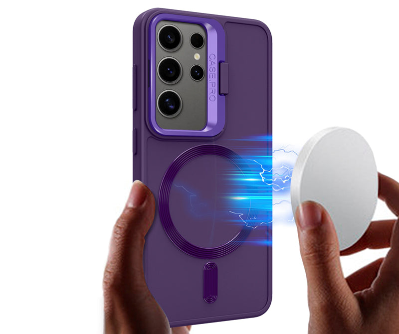 Samsung Magsafe Series | Multifunctional Stand Frosted Mobile Phone Case - onlinemegasale.com