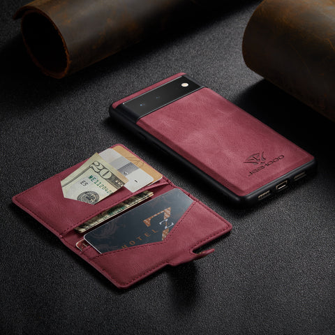 2 in 1 Magnetic Wallet Case For Google Pixel - onlinemegasale.com