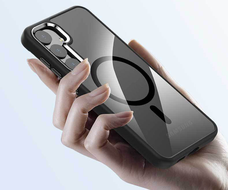 Samsung Magsafe Series | Metal Lens Ring Transparent Mobile Phone Case - onlinemegasale.com Samsung Magsafe Series | Metal Lens Ring Transparent Mobile Phone Case - onlinemegasale.com