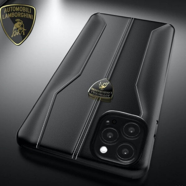 Luxury Genuine Leather Hand Crafted Official Lamborghini Huracan D1 Series Cover for Apple iPhone 12, 12 Pro, 12 Pro Max
