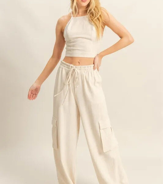 HYFVE Crop Top and Cargo Pants Set