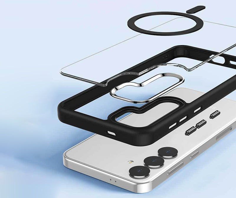 Samsung Magsafe Series | Metal Lens Ring Transparent Mobile Phone Case - onlinemegasale.com Samsung Magsafe Series | Metal Lens Ring Transparent Mobile Phone Case - onlinemegasale.com