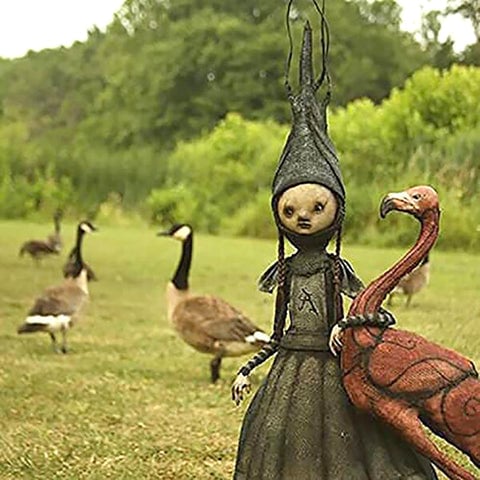Nightmare Witch Resin Crafts Halloween Garden Decoration - onlinemegasale.com