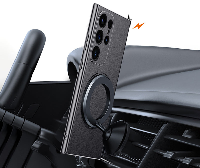 Samsung MagSafe Series | Integrated Magnetic Ring Mobile Phone Case - onlinemegasale.com