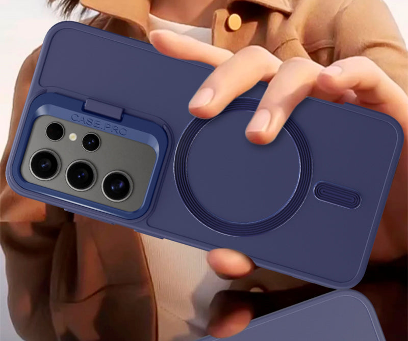 Samsung Magsafe Series | Multifunctional Stand Frosted Mobile Phone Case - onlinemegasale.com