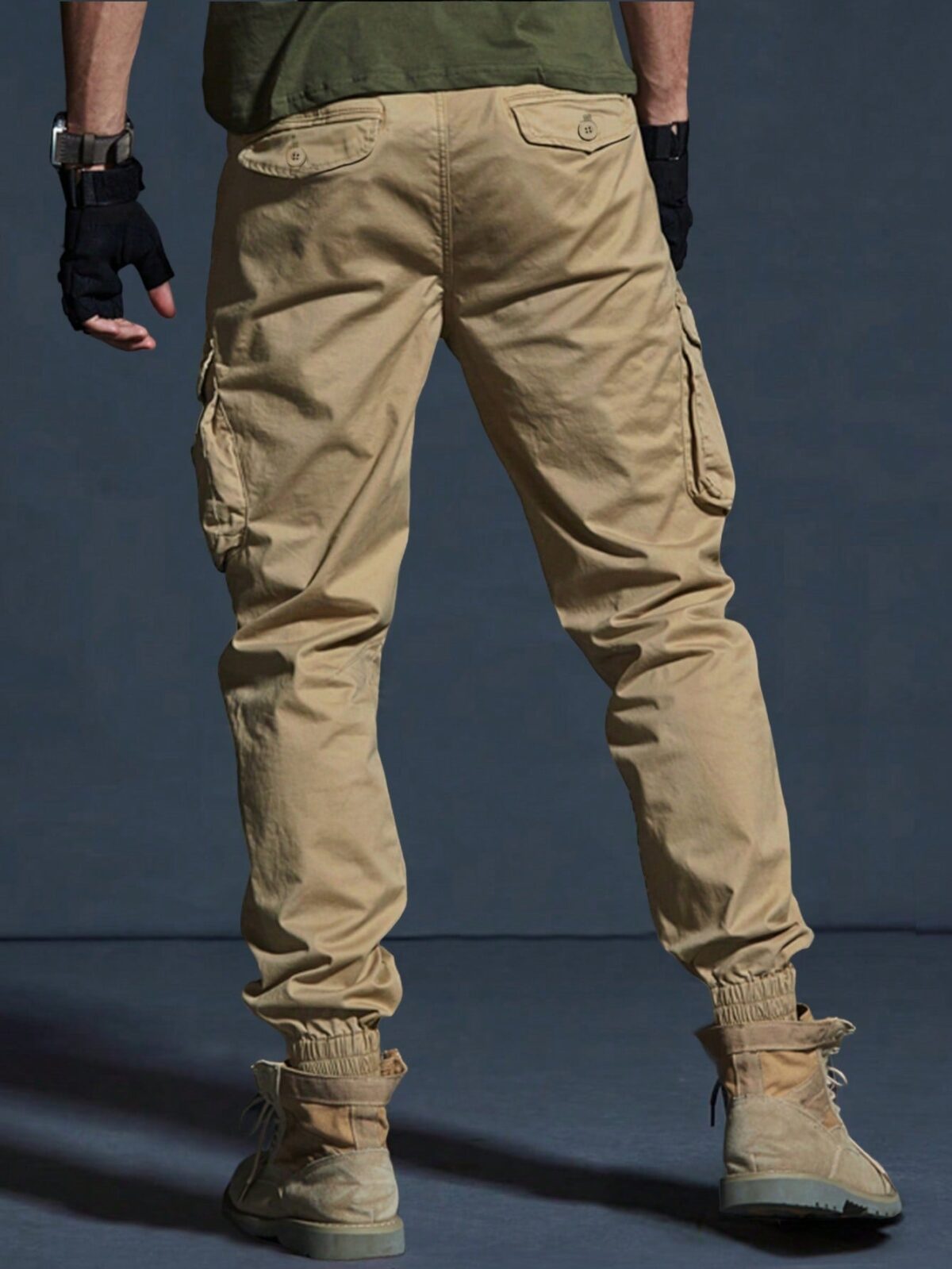Manfinity Homme Men Flap Pocket Cargo Pants Without Belt Men's Convertible Hiking Pants - onlinemegasale.com