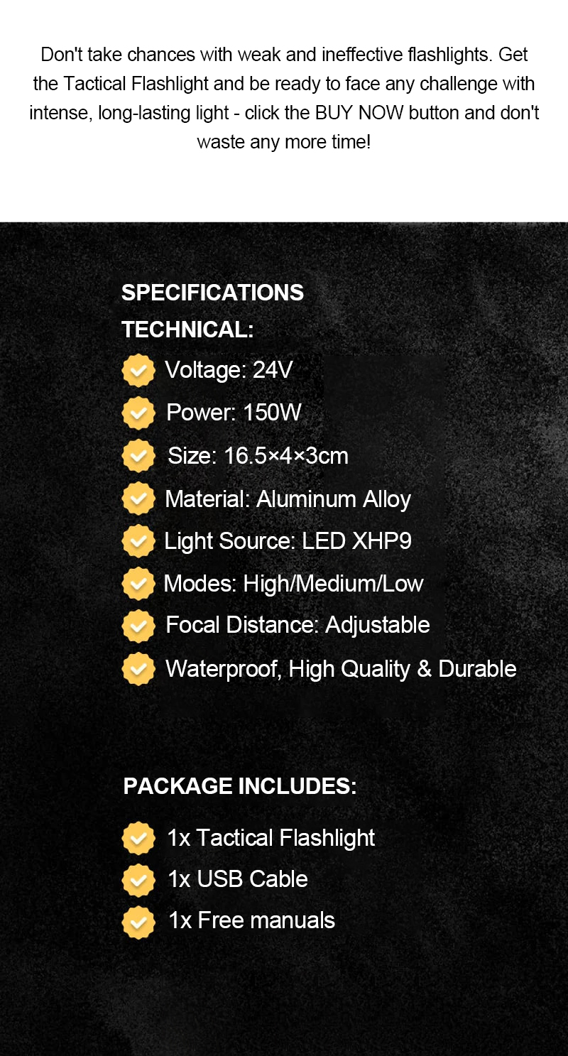 Tactical Flashlight - onlinemegasale.com