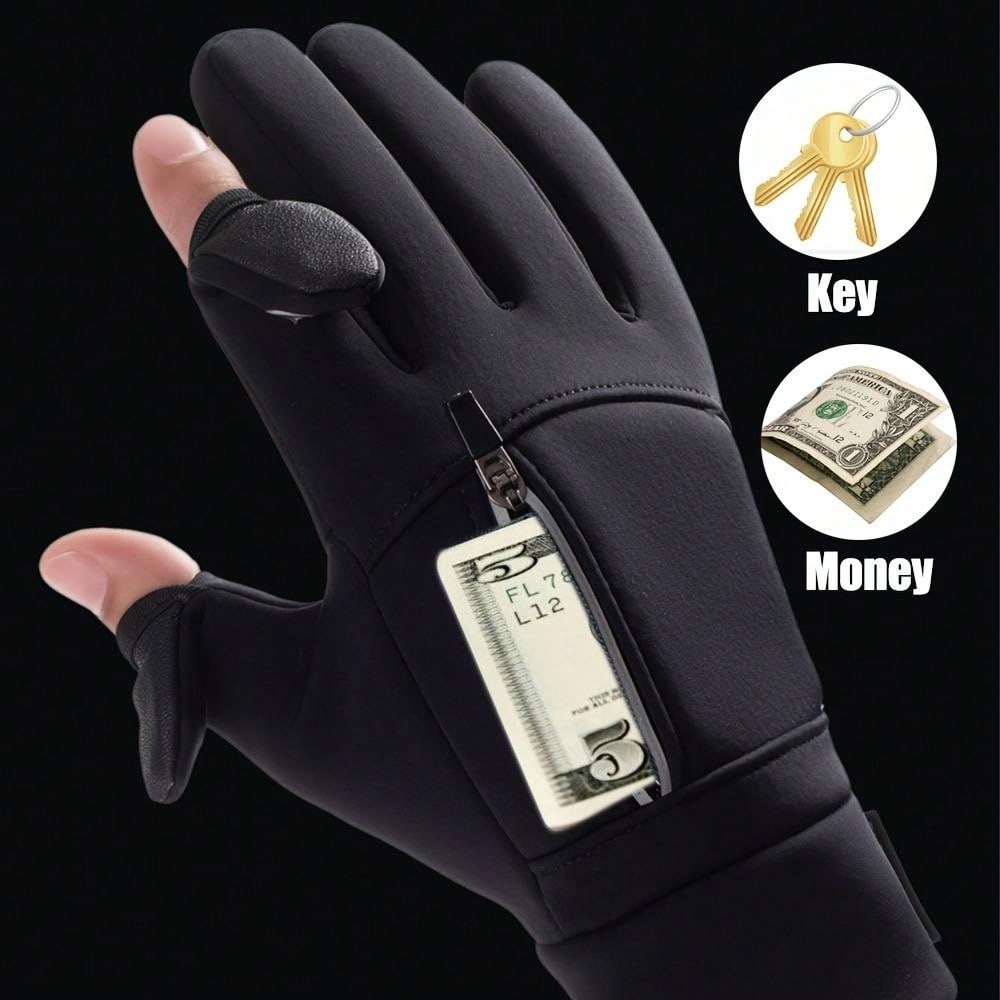 Winter Windproof Waterproof Touchscreen Warm Gloves - For Outdoor Sports Enthusiasts, Athletes And Winter Sports Participants - Suitable For Cycling, Fishing, Skiing - onlinemegasale.com