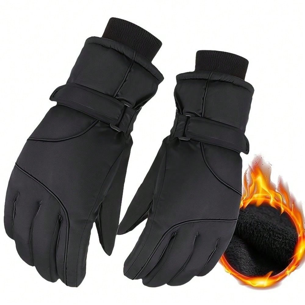 Waterproof Warm Ski Gloves, Suitable For Winter Cycling, Skiing, E-Bike Riding, Thick Outdoor Gloves, Winter Gloves - onlinemegasale.com