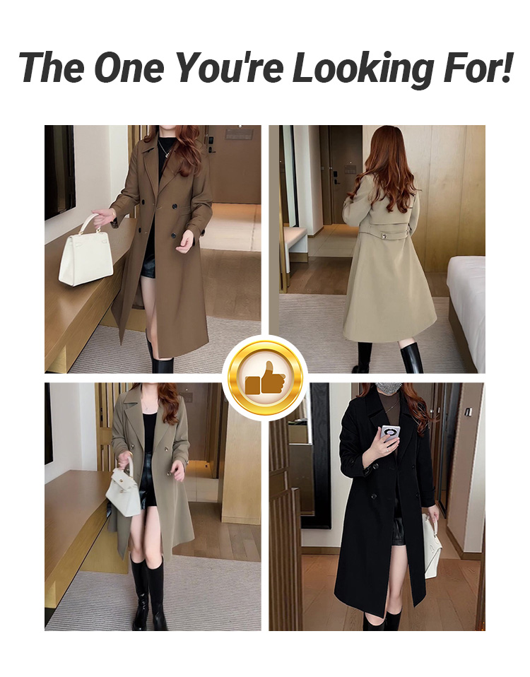 Harley™ - Women's Elegant Warm Trench Coat - onlinemegasale.com