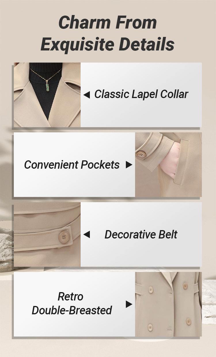 Harley™ - Women's Elegant Warm Trench Coat - onlinemegasale.com