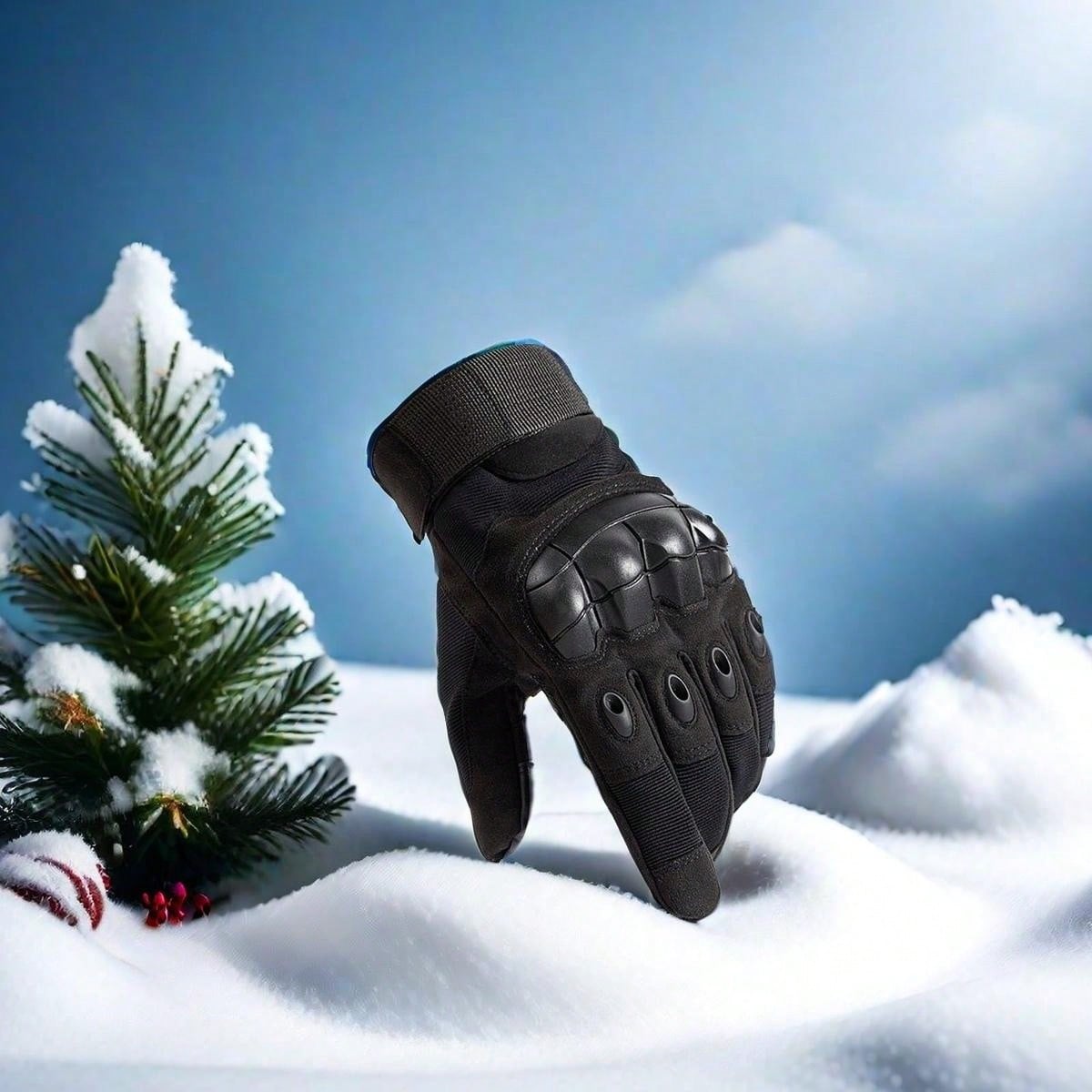Tactical Gloves For Men, Full Finger Cycling Soft Shell Armor Gloves, Four-Season Combat Anti-Abrasion Long Finger Gloves - onlinemegasale.com