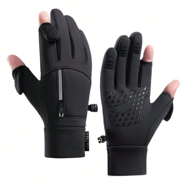 1 Pair Of Winter Windproof And Waterproof Touch Screen Warm Gloves, Suitable For Outdoor Cycling, Fishing, Running, Skiing, Christmas Gifts