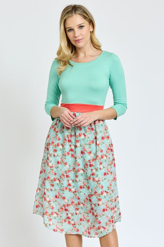 18600114_5c067013-cfa7-4389-b870-512245fac3cb Charming Floral Band Midi Dress with Elegant Lining - onlinemegasale.com