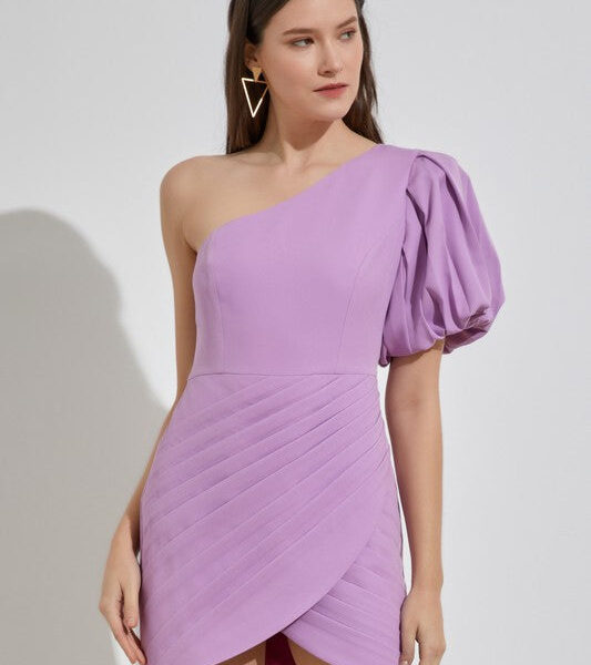 Chic One-Shoulder Ruffle Mini Dress