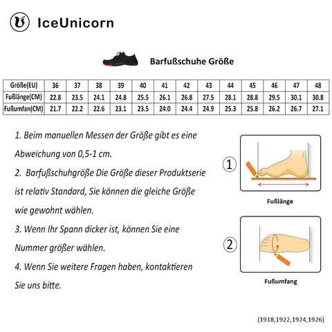 IceUnicorn Herren Barfußschuhe 1922 - onlinemegasale.com