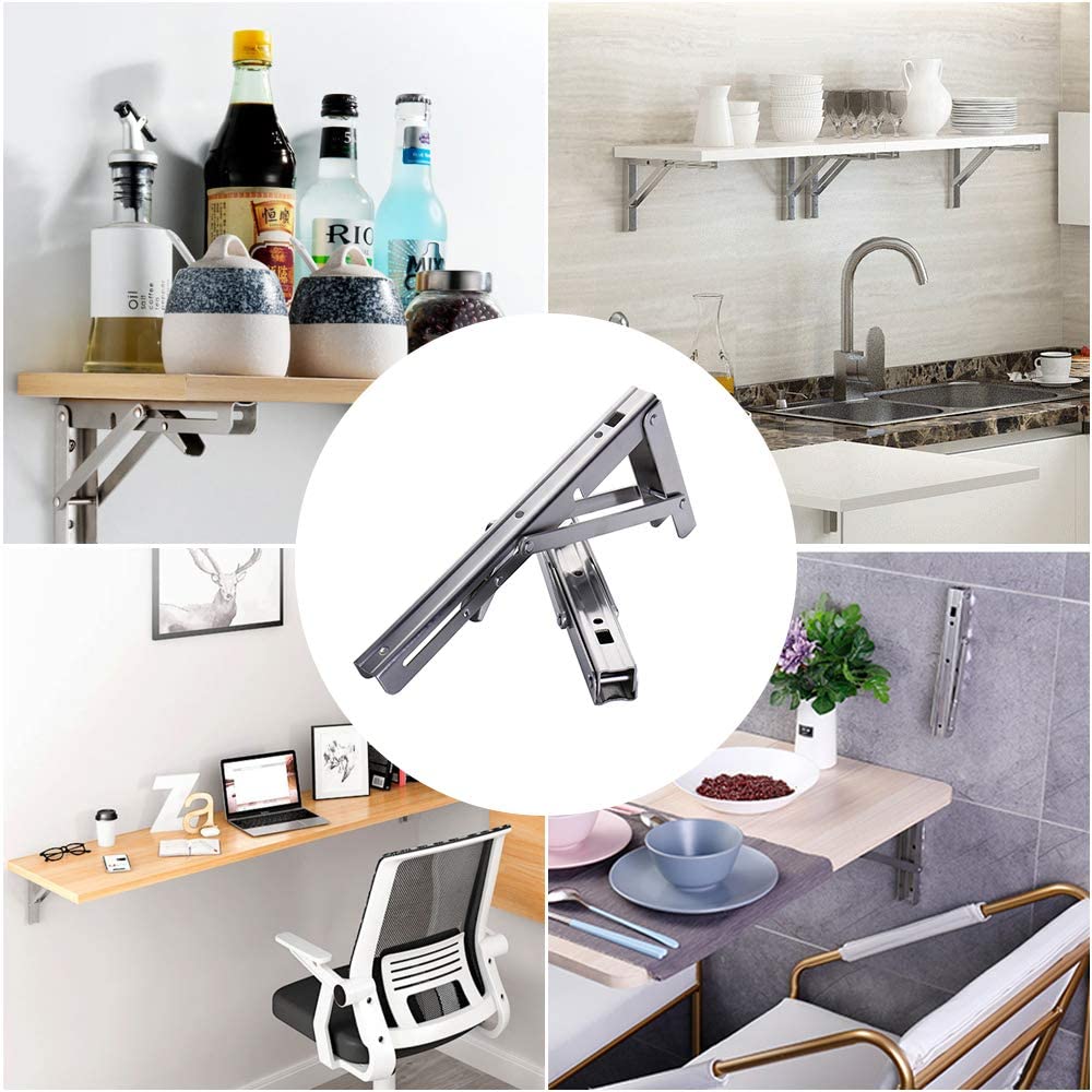DIY Wall Mounted Folding Bracket(2PCS) - onlinemegasale.com