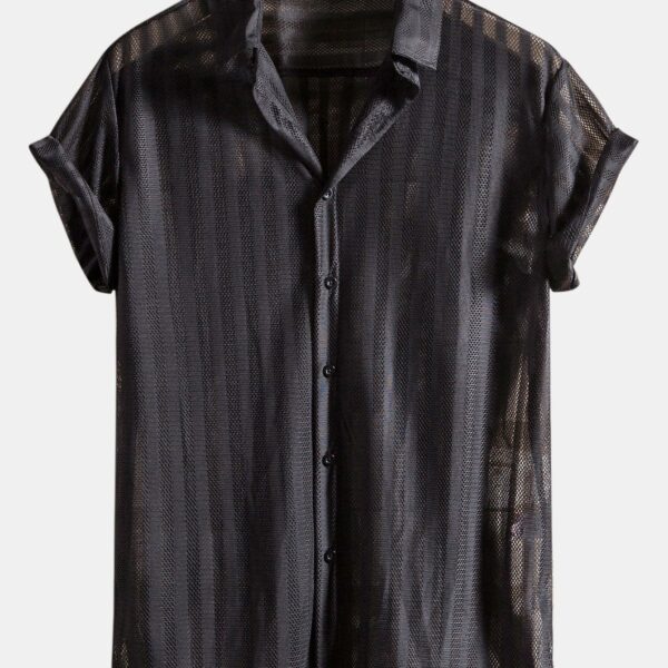 Mesh Button Up Shirt
