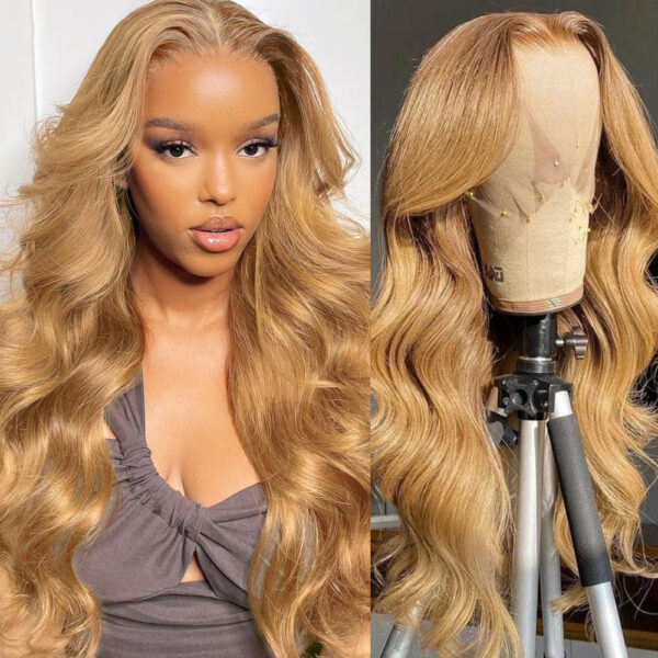 Honey Blonde Body Wave Wig Colored Wigs for Black Women 13x4 Lace Frontal Wig