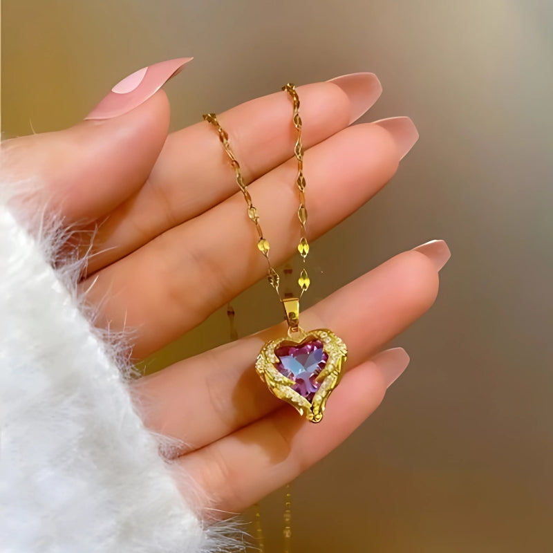 Crystal Heart Necklace - onlinemegasale.com Crystal Heart Necklace - onlinemegasale.com