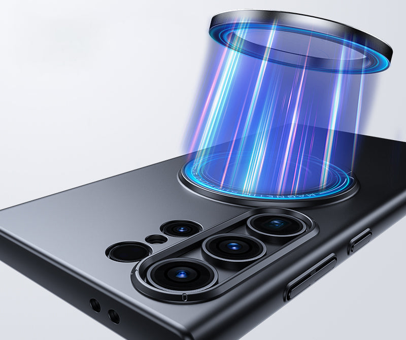 Samsung Magsafe Series | Frosted Folding Stand Mobile Phone Case - onlinemegasale.com