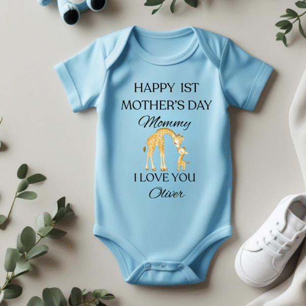 Personalized Happy 1st Mother’s Day Baby Onesie