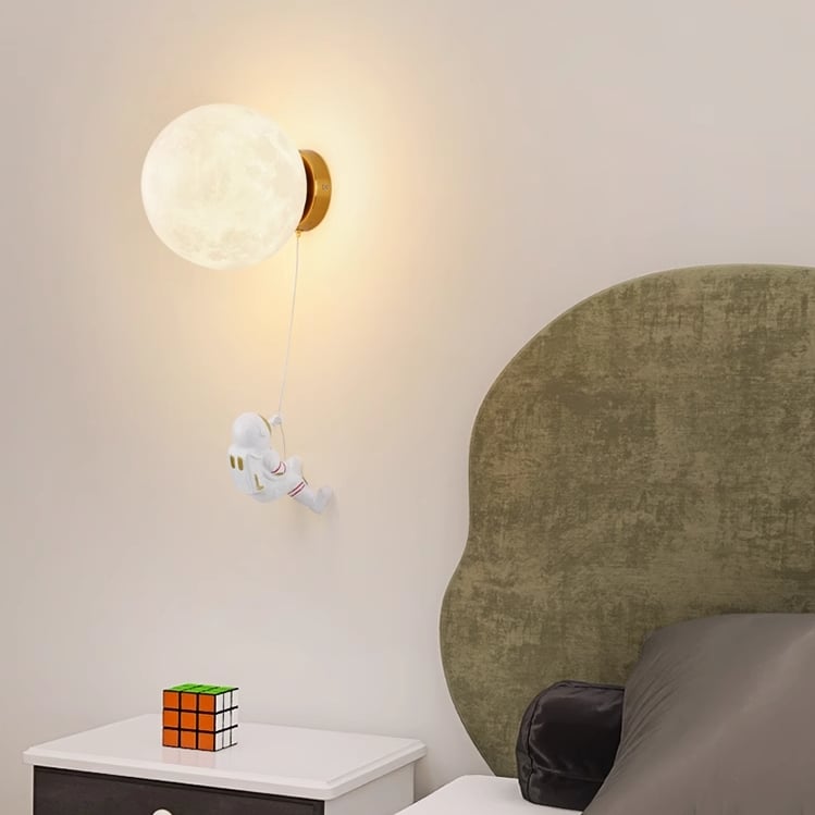 Astronaut Wall Light Creative Moon Wall Lamp - onlinemegasale.com