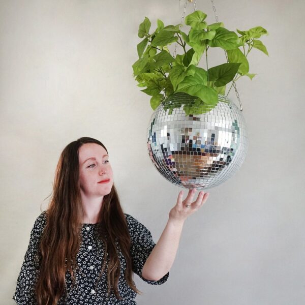 Disco Ball Hanging Planter