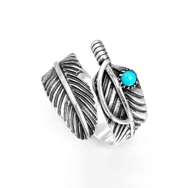 Retro Adjustable Size Feather Ring