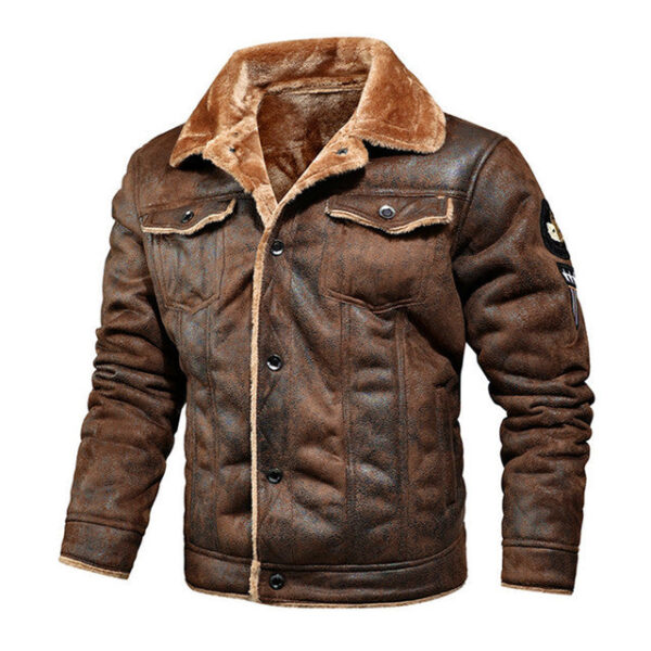 Stylish Men's Casual Leather Jacket for Effortless Cool