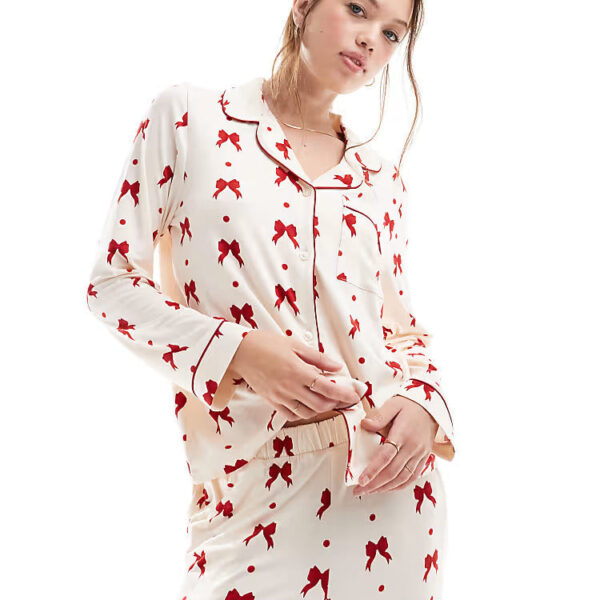 RibbonDreams™ - Red Bow Pyjama Set