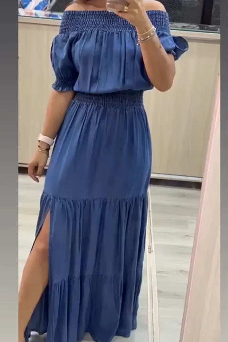 Abir™ - Long Denim Dress - onlinemegasale.com