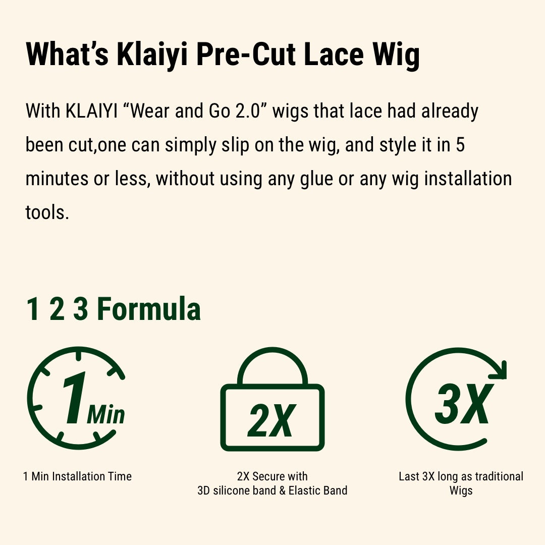 Klaiyi Pre-Cut Glueless Wig Wear Go Highlight Blonde Body Wave Wig Human Hair - onlinemegasale.com