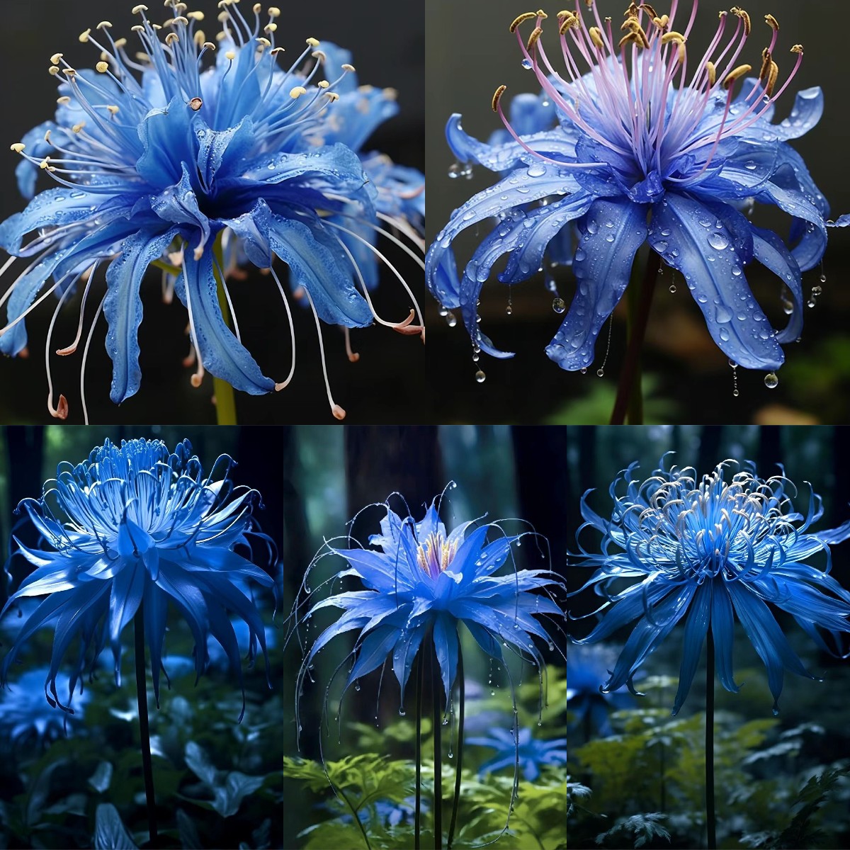 💙Blue Spider Lily Bulbs: Where Mystery Meets Beauty - onlinemegasale.com