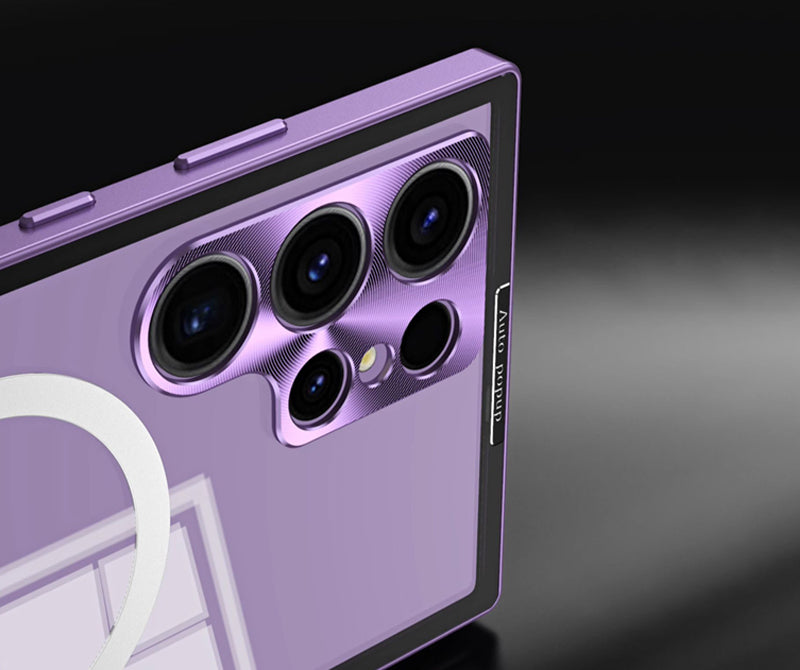 Samsung Magsafe Series | Metal HD Glass Magnetic Phone Case - onlinemegasale.com