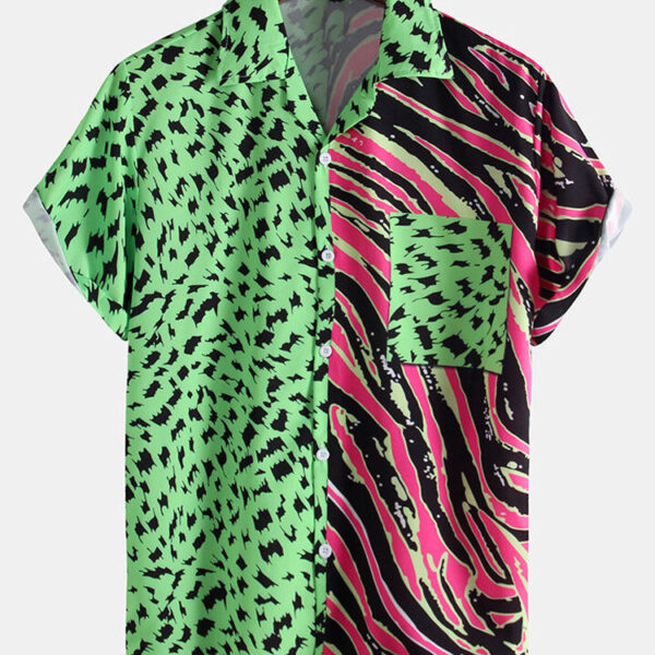 Two Tone Animal Print Shirt