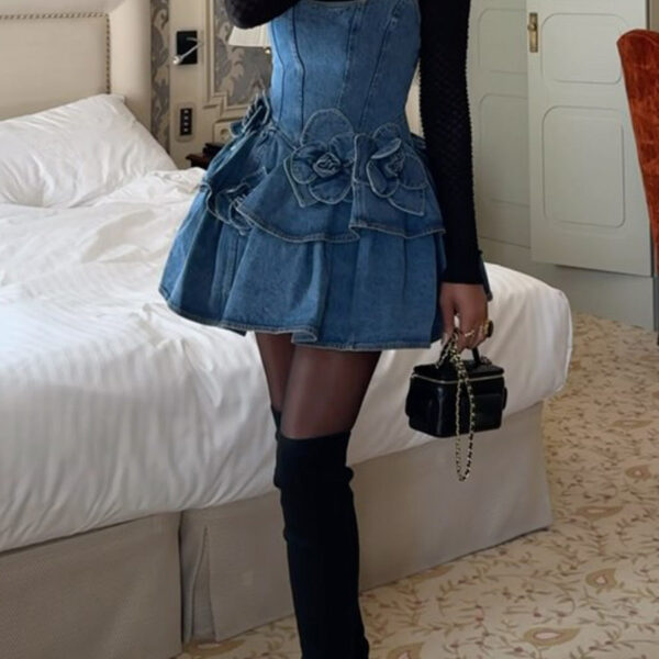 Pohh - Short Denim Dress