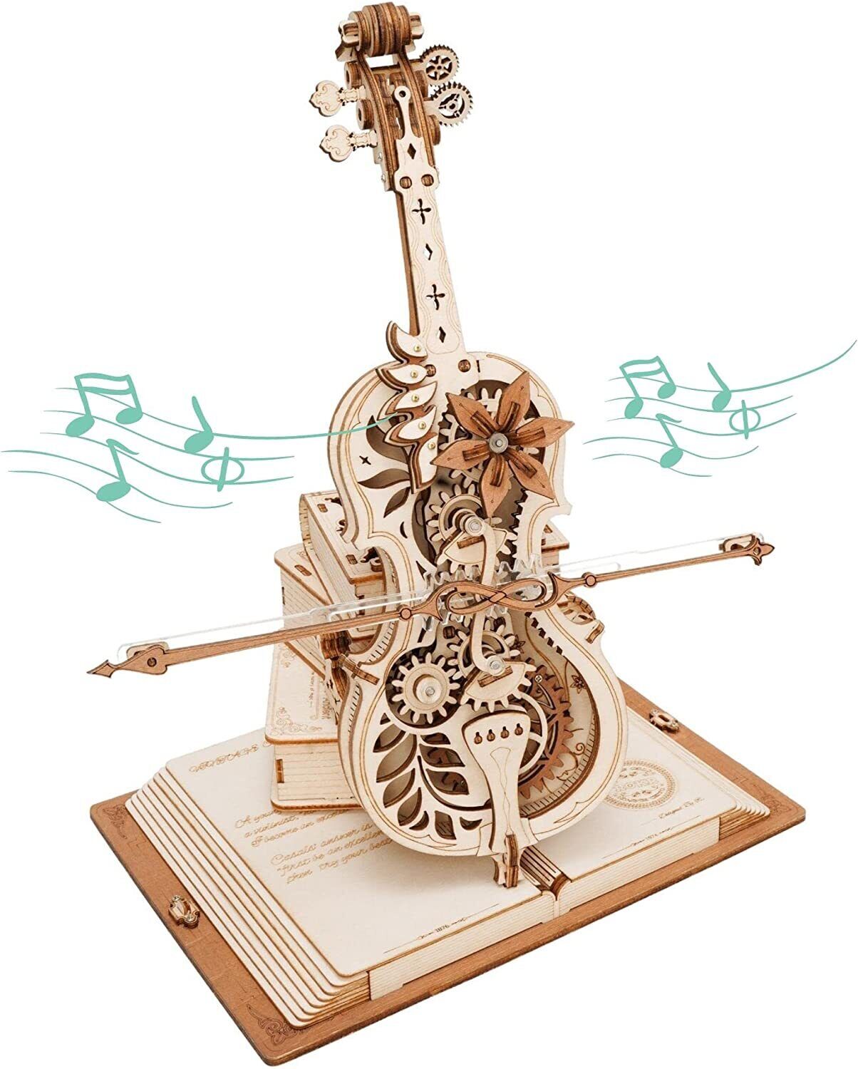 DIY Wooden Cello, Self Playing Musical Instrument, Magic Music Box, Cool Gift Ideas - onlinemegasale.com
