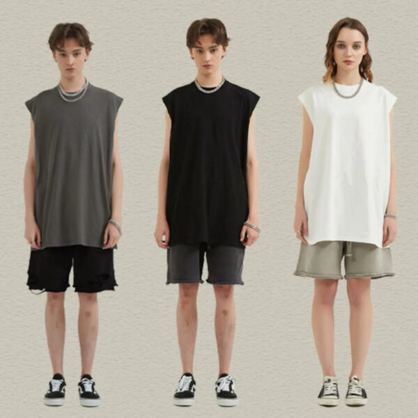 Men's Solid Color Round Neck Tank