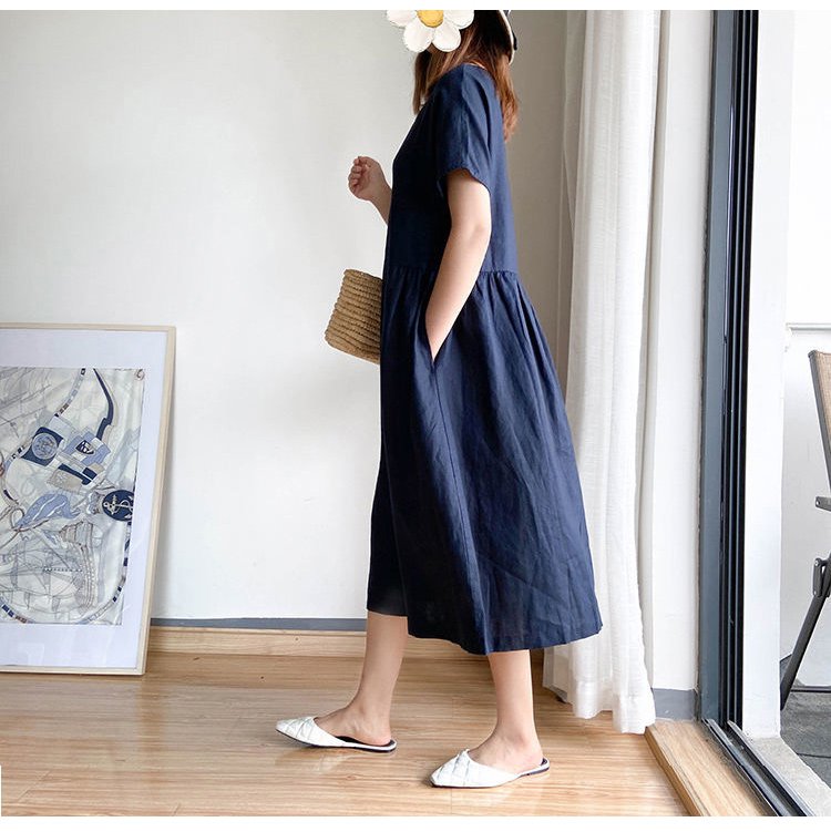 1624352812435298.jpg 🔥HOT SALE🔥 Japanese Style Linen Cotton Dress(50%OFF) - onlinemegasale.com