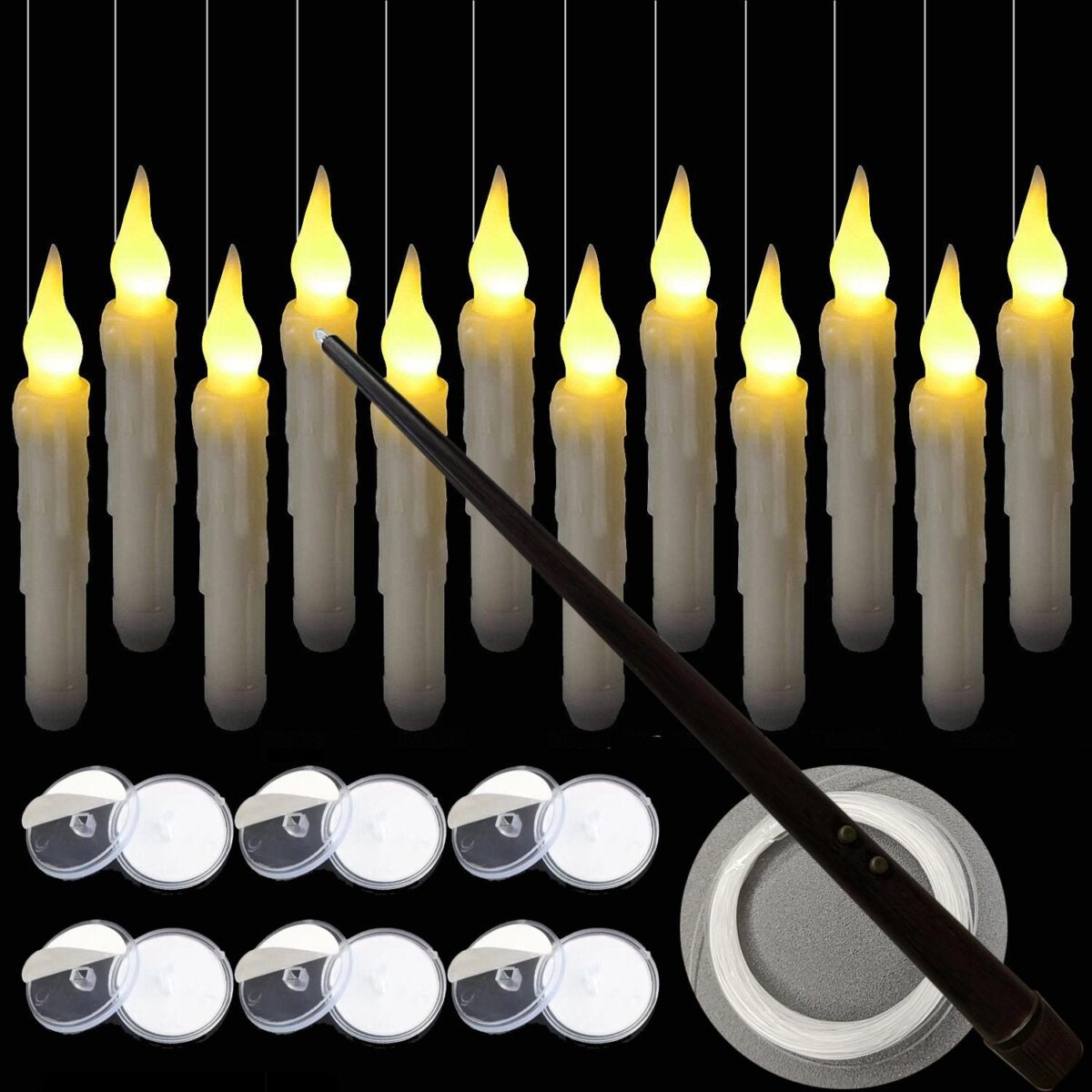 🔥🔥Floating Candles with Wand - onlinemegasale.com